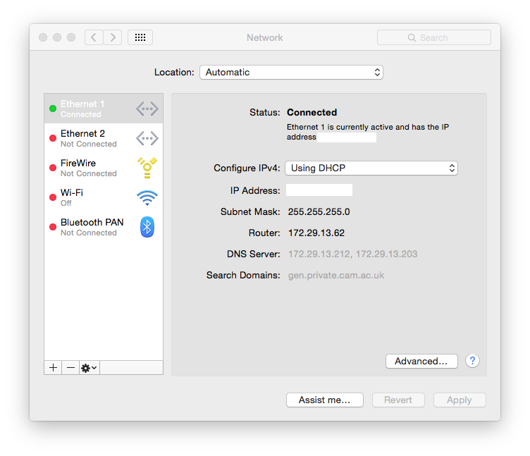 Mac10.10 network preferences