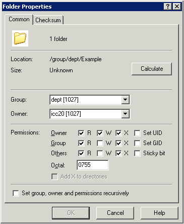 Editing permissions in WinSCP