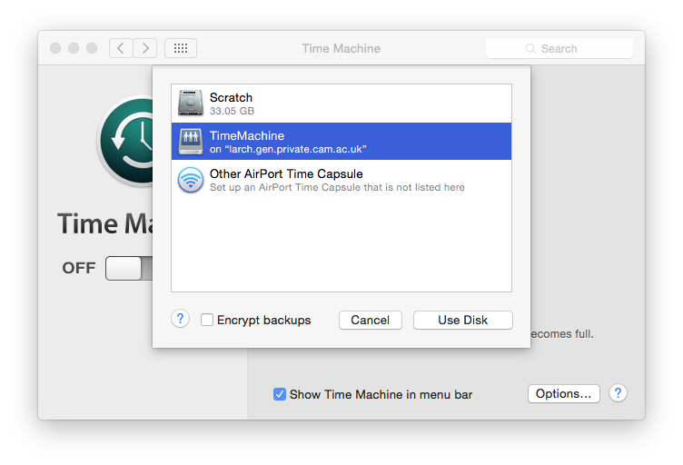 TM Choose Disk