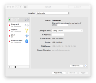 Mac10.10 network preferences