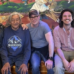 J. Victor Moreno Mayar, Clifford Tsosie, Eske Willerslev and Thomaz Pinotti. Credit David Meltzer