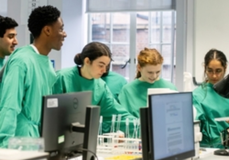 students in a lab