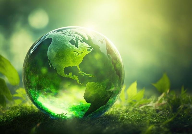 green planet earth AI photo
